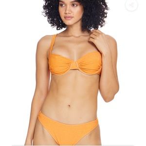 Ruched Metallic Bikini Set from Revolve